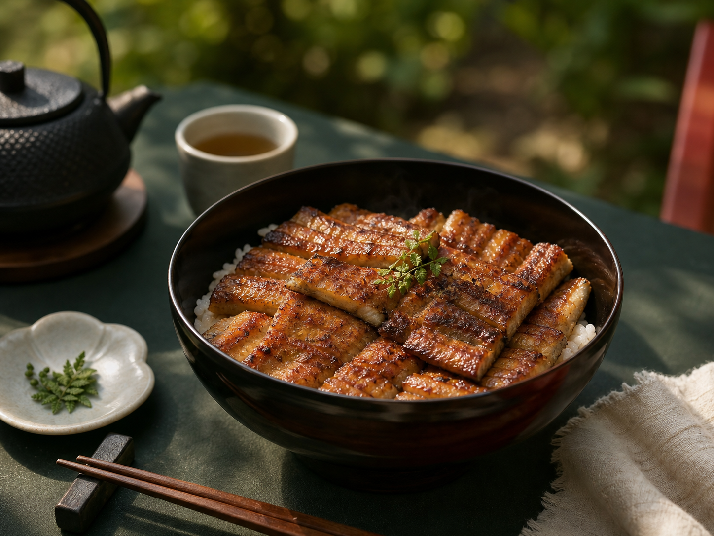 炭火で香ばしく焼き上げた穴子をご飯にのせた穴子飯のイメージ
